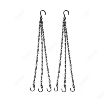 2x40cm Imitation Rattan Hanging Basket Flower Pot Chain With 3 Hooks