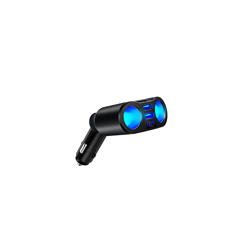12V Car Cigarette Lighter 2 Way Dual USB Charger Plug