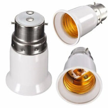 2 X Lamp Bases Light Bulb Adaptor B22 To E27 Lamp Converter Holder
