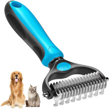 Ynamed Pet Grooming Tool - Undercoat Rake For Cats & Dogs - Premium Trimmer Coat King Blade - Safe Dematting Comb For Easy Mats & Tangles Removing - No More Nasty Shedding