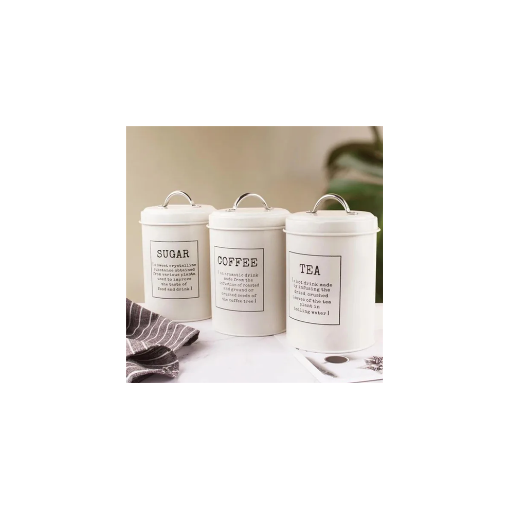 3Pcs Coffee Sugar Container Sets