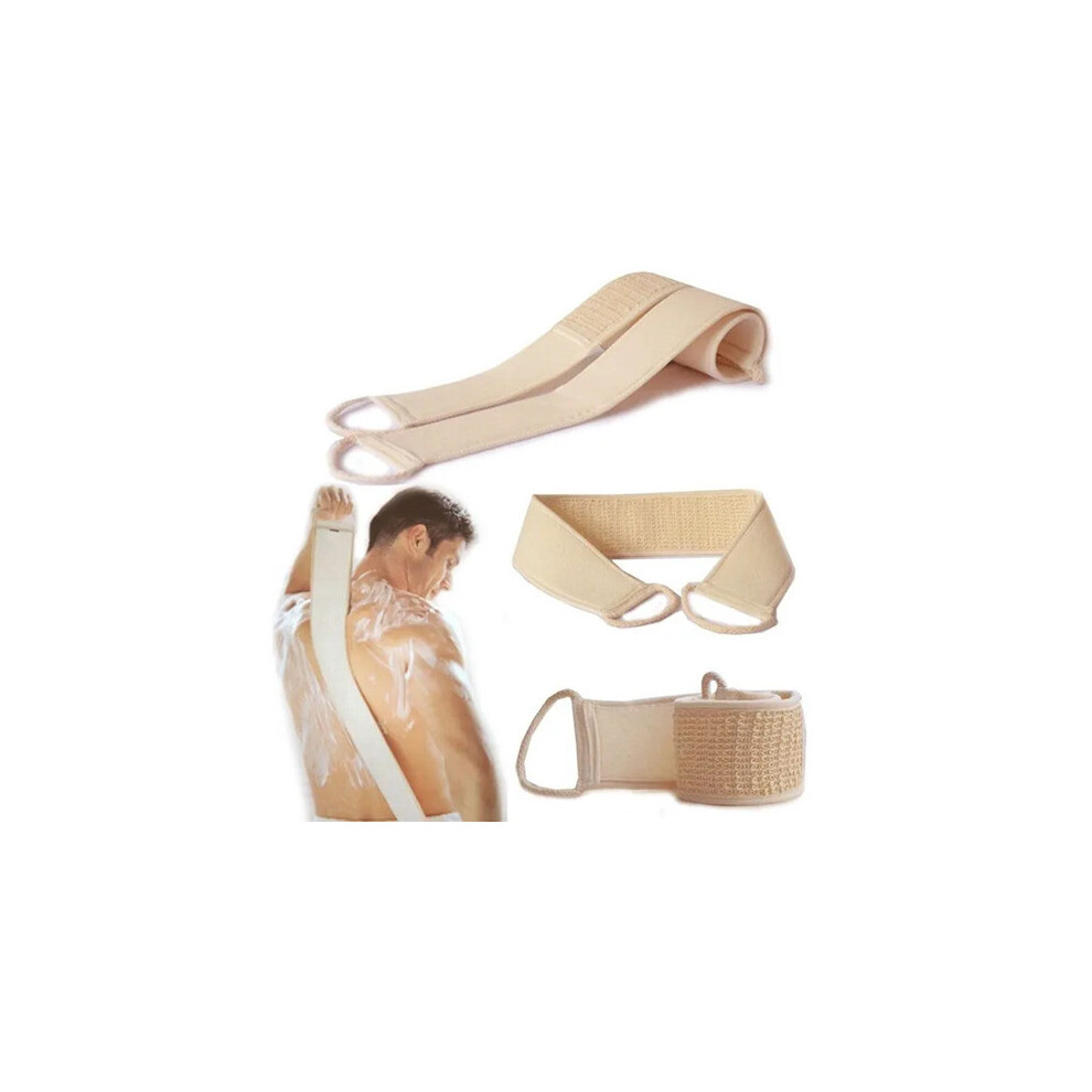 Exfoliating back strap bath shower body sponge body scrubber brush