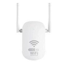 WLAN WiFi Repeater AC1200 Dual Band Repeater with 2 Antenna -Uk Plug