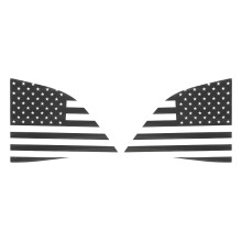 Adesivos decorativos de bandeira de janela traseira de persianas laterais de carro de fibra de carbono para 2008-2020