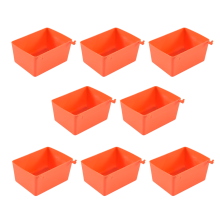 Kit di 8 contenitori per pannelli forati, parti, accessori per l'immagazzinaggio, banco da lavoro per organizzare l'hardware (rosso)