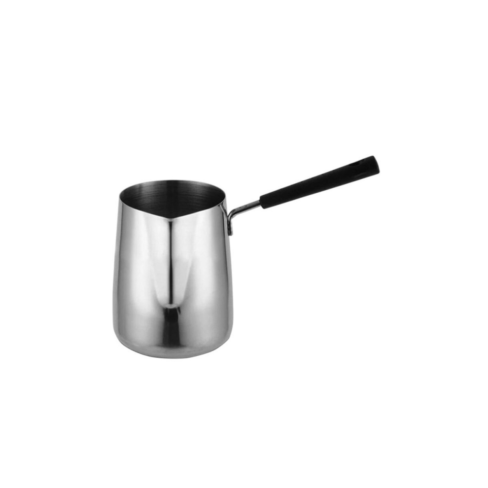 Brocca Per Caffè In Metallo Profumata, Bricco Per Schiumare Il Latte, 350 Ml, Con Manico Lungo Per Sciogliere La Cera, Candele E Sapone.-image