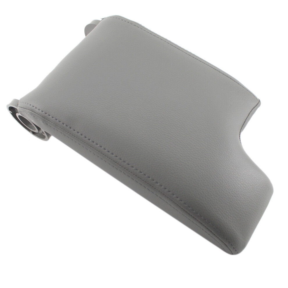 for E46 3 Series 1998-2006 Leather Armrest Cover Center Console Lid Gray