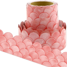 20M Ombre Pink Scallops Quadro de Avisos Bordas Arco-íris Reto Sala de Aula ou Decoração Escolar