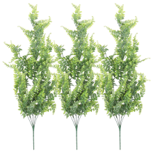3 Pcs Artificial Hanging Ferns Plants Vine Fake Ivy Boston Fern Plant Outdoor UV Resistant Plastic Plants(Green)