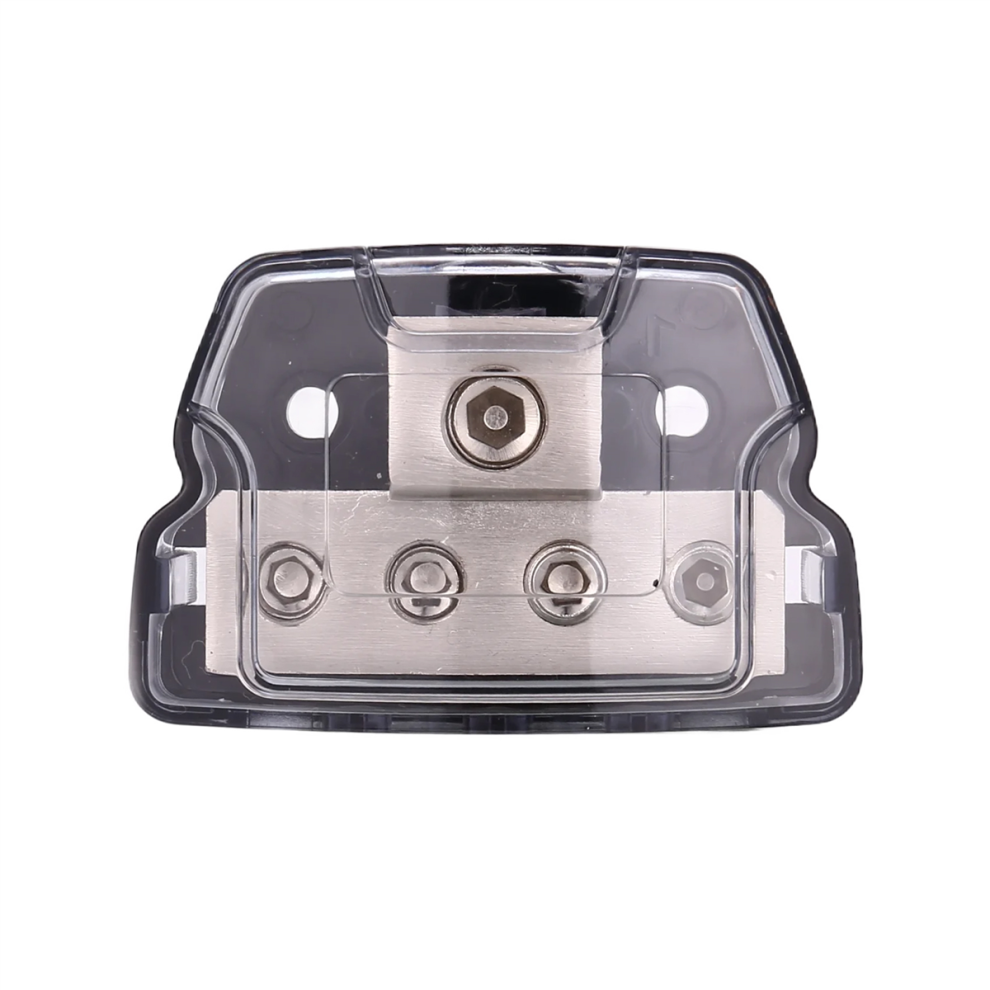 4 Way Power Distribution Block 1 x 0/2/4 Gauge in /4 4/8 Out Ground Distributor for Car Audio Amplifier-image-OPC-PGQKT95-NEW