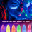 Pack Glow in the Dark Face Body Paint Sticks Markers Κιτ ζωγραφικής μακιγιάζ, για Απόκριες και πάρτι 8