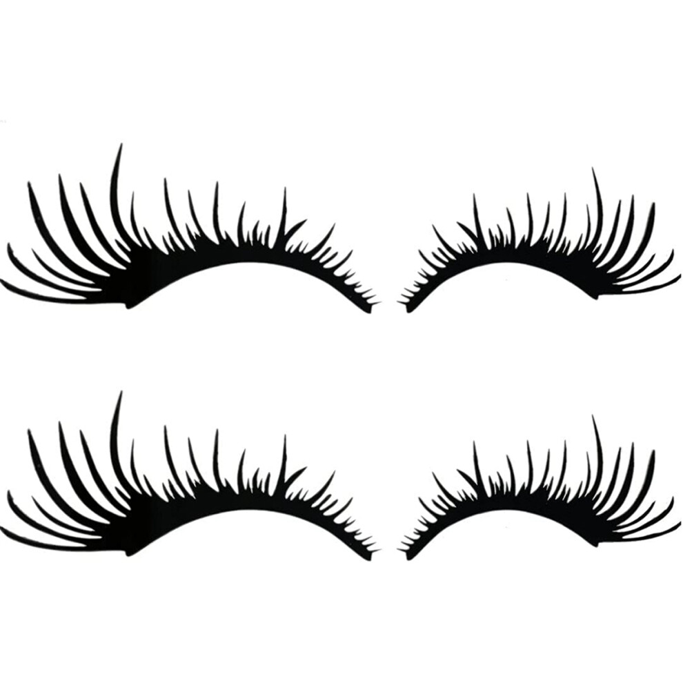 Car Headlight Eyelashes Stickers,Eyelashes Vehicle Body Sticker, Windshield Decal For Decoration 2 Pairs 4851820416078