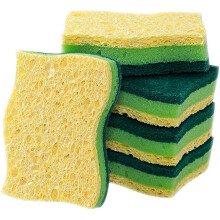 Esponjas de cozinha domésticas de celulose antirriscos, esponjas para pratos, 5 pacotes, esfregão de pratos multiuso para