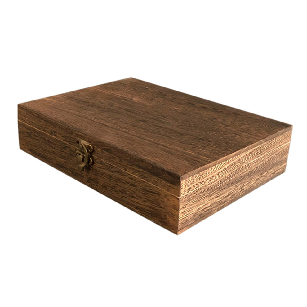 Coffre à bijoux en bois, coffre au trésor, organiseur de rangement verrouillable, anti-poussière, exquis, avec serrure
