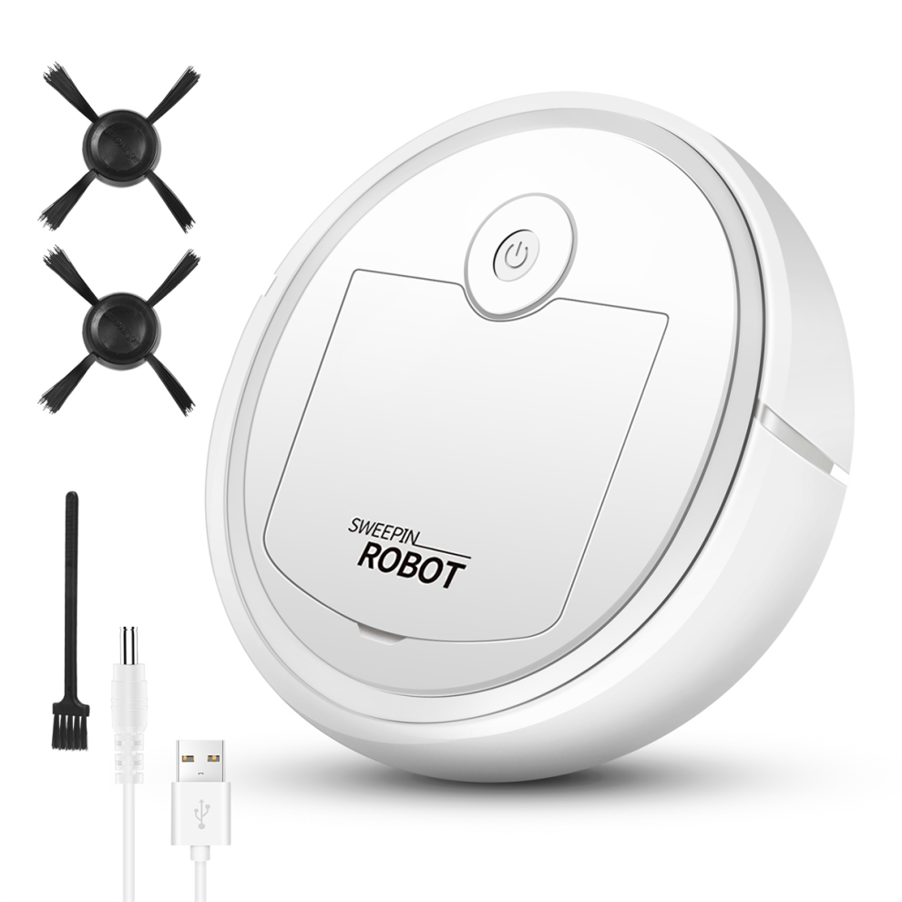 Robotic Vacuum Intelligent Low Noise Floor Sweeper Dust Catcher Carpet Cleaner ,White-image-OPC-PGQKW98-NEW