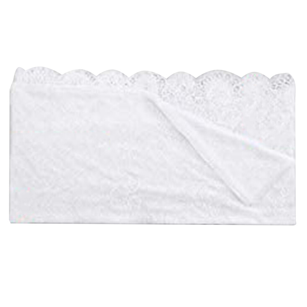 Nappe rectangulaire en dentelle blanche, table à manger rustique brodée, décoration florale rétro en rotin, nappe de mariage