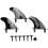 Lot de 3 ailerons de surf souples pour paddle et planches de surf 9