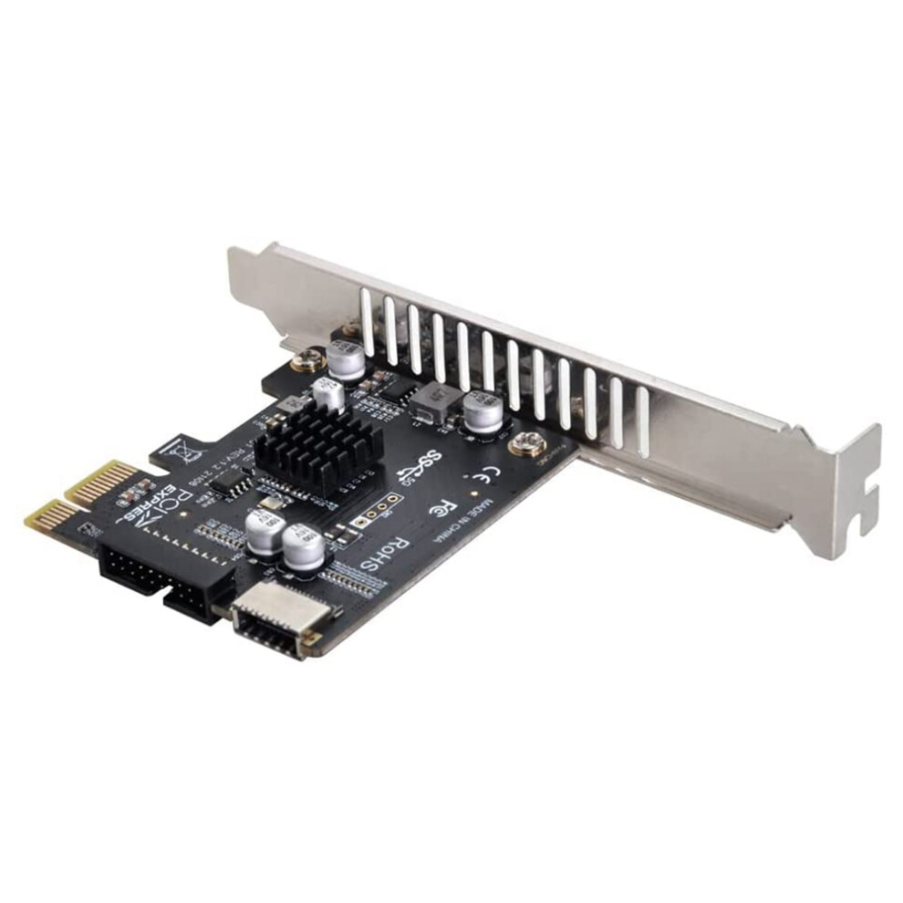 Photos - Card Reader / USB Hub Jojomino VL805 Motherboard Adapter 5Gbps Type E USB 3.1 Front Panel Female & 2.0 to PCI-E 1X Express Card 