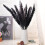30Pcs Black Pampas Grass, 17 polegadas Natural Dryed Small Stems para decoração de casamento em casa Arranjos de flores, decoração 4