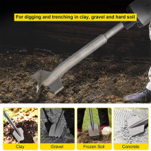 Kleispade, 19,6 x 4,3 inch SDS-Max-schacht, 40Cr stalen drilboorboor, sleuvengraver en graafschop voor grind, bevroren grond