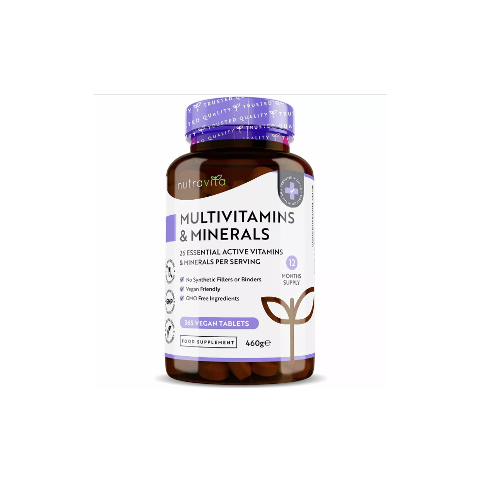 Multivitamins & Minerals A-Z Men & Women 365 Vegan Tablets - 100% NRV One A Day