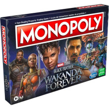 Monopoly: Marvel Studios' Black Panther: Wakanda Forever Edition Juego de mesa para familias y ni   os mayores de 8 a   os Juego para 2-6 jugadores