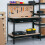Switzer (Black) SwitZer Steel Garage Tool Box Work Bench Storage Pegboard Shelf DIY Workshop 3