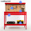 Switzer (Red) SwitZer Steel Garage Tool Box Work Bench Storage Pegboard Shelf DIY Workshop 5