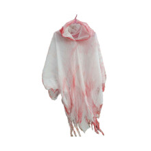 (valkoinen) Halloween viitta puku Cape Haunted House Dressup Zombie Cosplay Prop Vaatteet