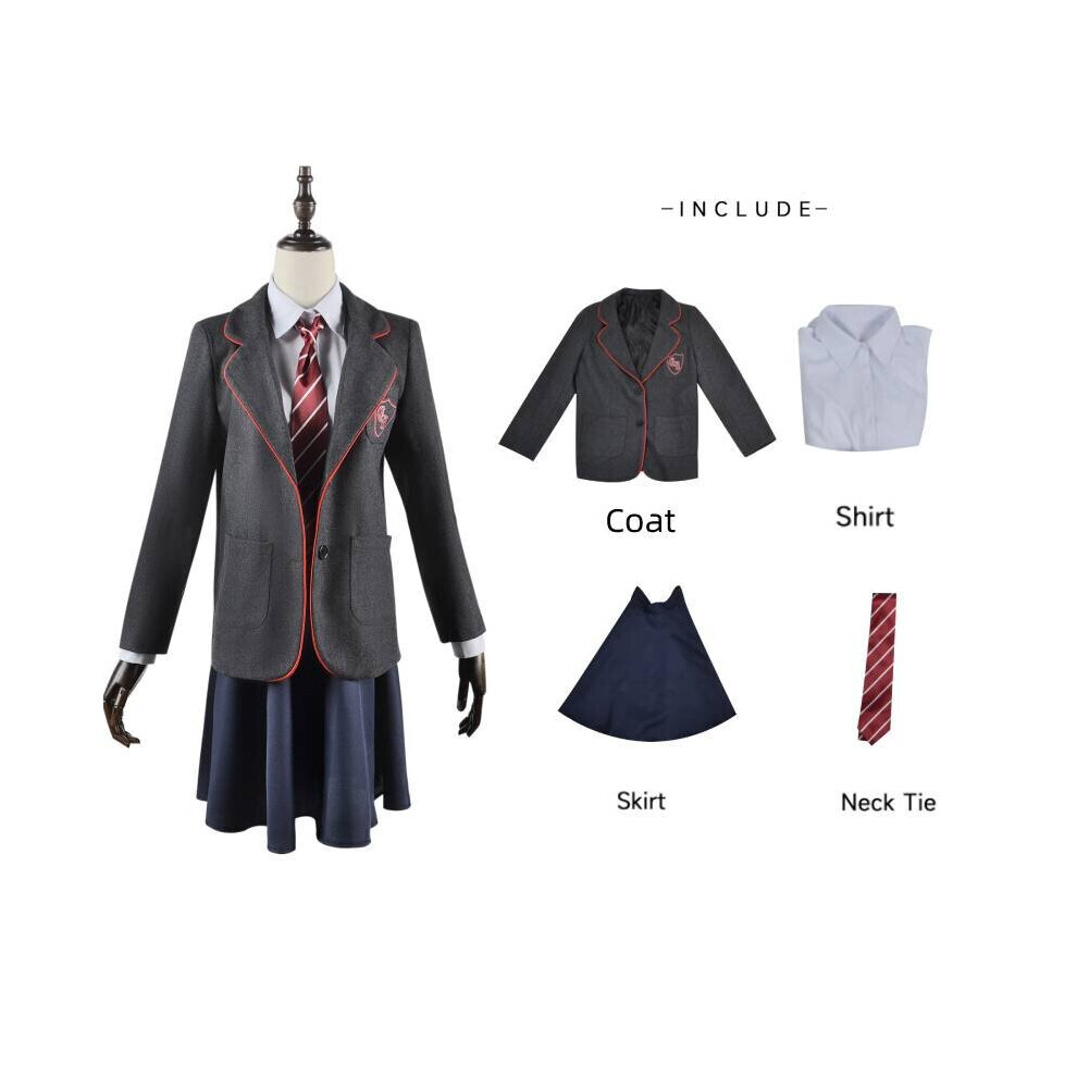 (S) Costume de Cosplay Matilda, uniforme scolaire gris, robe pour Fans de fête d'Halloween, Anime