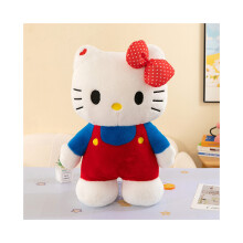 (Rot, 80 cm) Hello Sanrio Kitty Plüschpuppe, modisch, bequem, niedliches Cartoon-Wurfkissen, Geschenk