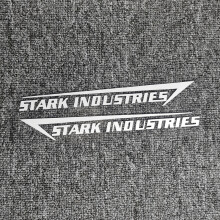 (Białe odblaskowe) 2 szt. naklejki samochodowe Stark Industries odblaskowe dekoracje na maskę i bagażnik