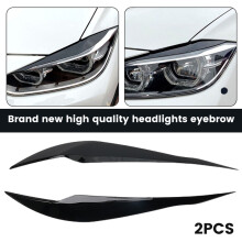 2 szt. osłony reflektorów F30 ABS z tworzywa sztucznego w kolorze czarnym, błyszczące, czarne, do BMW