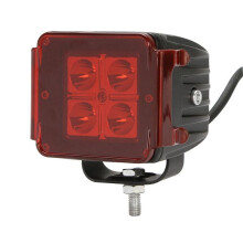 (Czerwony) 1 szt. Osłona obiektywu lampy roboczej LED, pyłoszczelna, bursztynowa, czarna, czerwona,