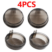(4PCS)Smoke Front Rear Motorcycle Turn Signal Light Cover Indicator Lens For Honda Shadow VTX Cruisers Kawasaki Vulcan 2000 1600