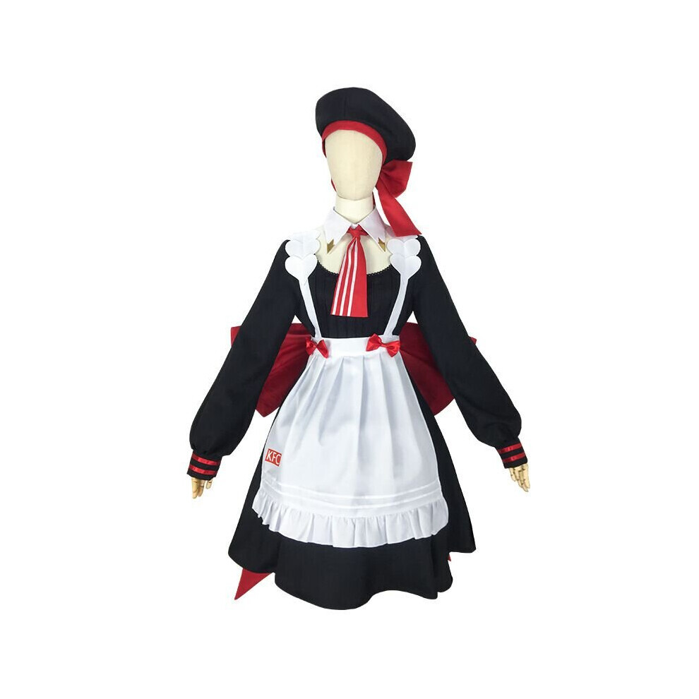 (L) Costume de Cosplay Kfc Noelle Genshin Impact, ensemble de costumes, robe de demoiselle d'honneur