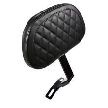 (E)Black Plug-in Driver Backrest Kit Rider Backrest For Harley Fatboy Heritage Softail 2007-2017 CV