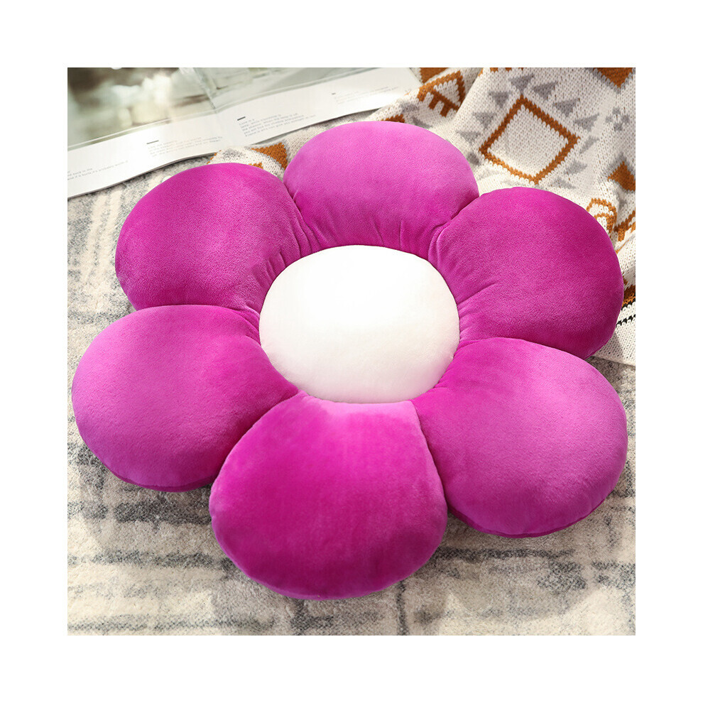 (Violet, 70 cm) coussin de fleurs mélangées colorées en peluche coussin fille tapis de bureau cadeau