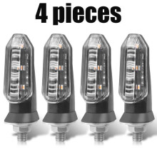 (4x przezroczysta obudowa) 8 mm miniaturowe motocyklowe światła kierunkowskazów LED bursztynowe migające