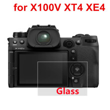 (X100V XT4 XE4) Självhäftande LCD-skärmskyddsskydd i härdat glas för Fujifilm Fuji XH2 X-H2S X-pro3