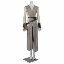 (XL) The Wars Force Star Awakens Rey Cosplay-Anzug mit Gürtel, Halloween-Party-Kostüm