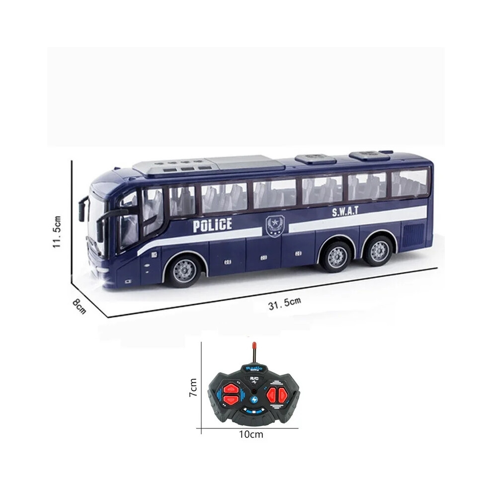 (violet) Jouet pour enfants Rc Voiture Télécommande Bus Scolaire avec Lumière Bus Touristique Voiture