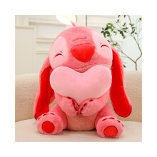 (Rosa, 80 cm/31,50 pollici) Stitch peluche a forma di cuore, animale dei cartoni animati, bambola di pezza, regalo
