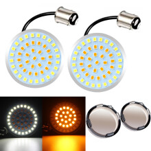 (1157 biały żółty) 4 sztuki LED kierunkowskazów, lampa tylna, wskaźnik hamowania do Harley Davidson
