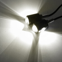 (Blanco) 2 luces LED de señal universales para motocicleta, luz de matrícula LED para motocicleta, 12