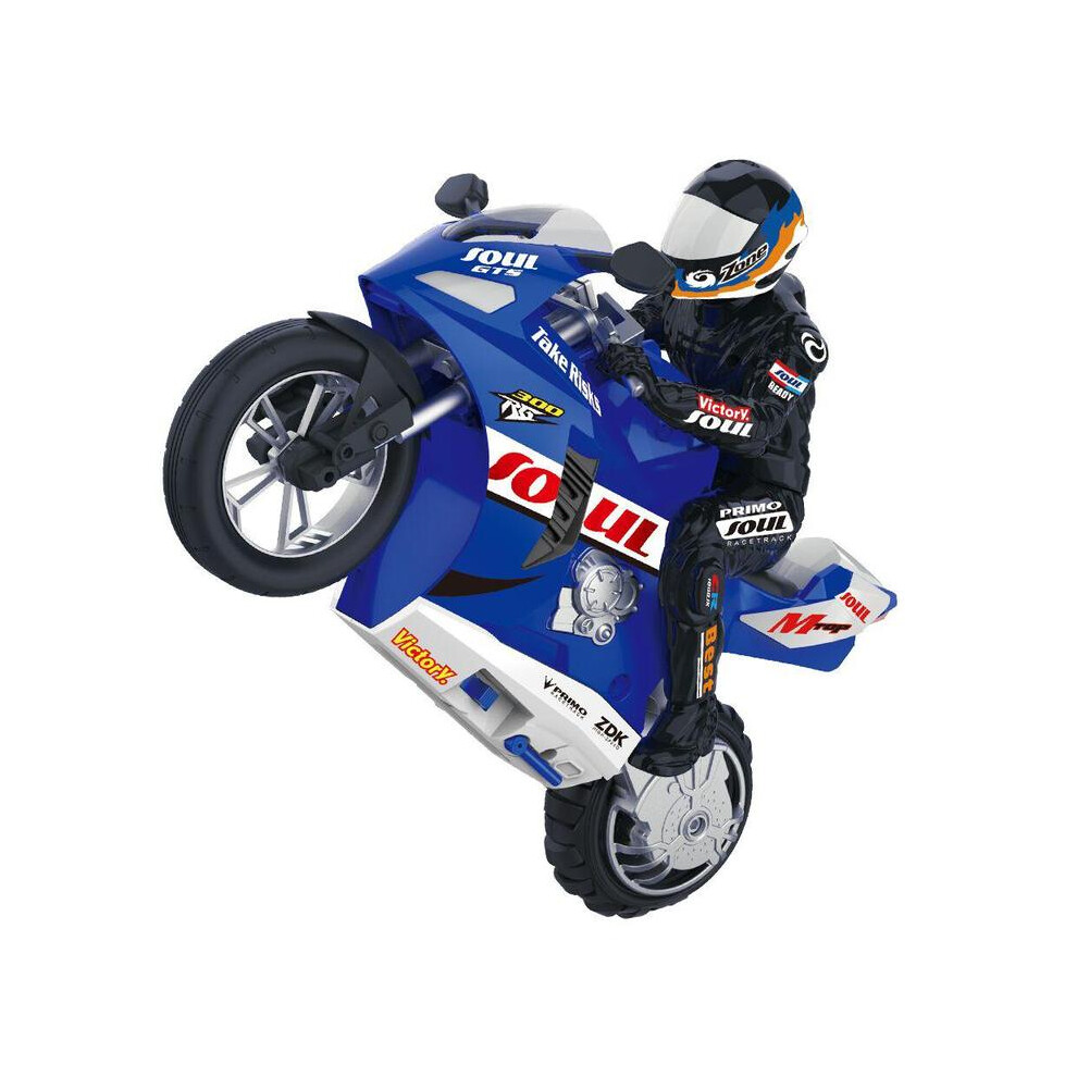 (Bleu) Mini Fashion HC-802 1:6 RC Voiture Télécommandée Moto Auto-Équilibrée Cascade Jouet Voiture Électrique