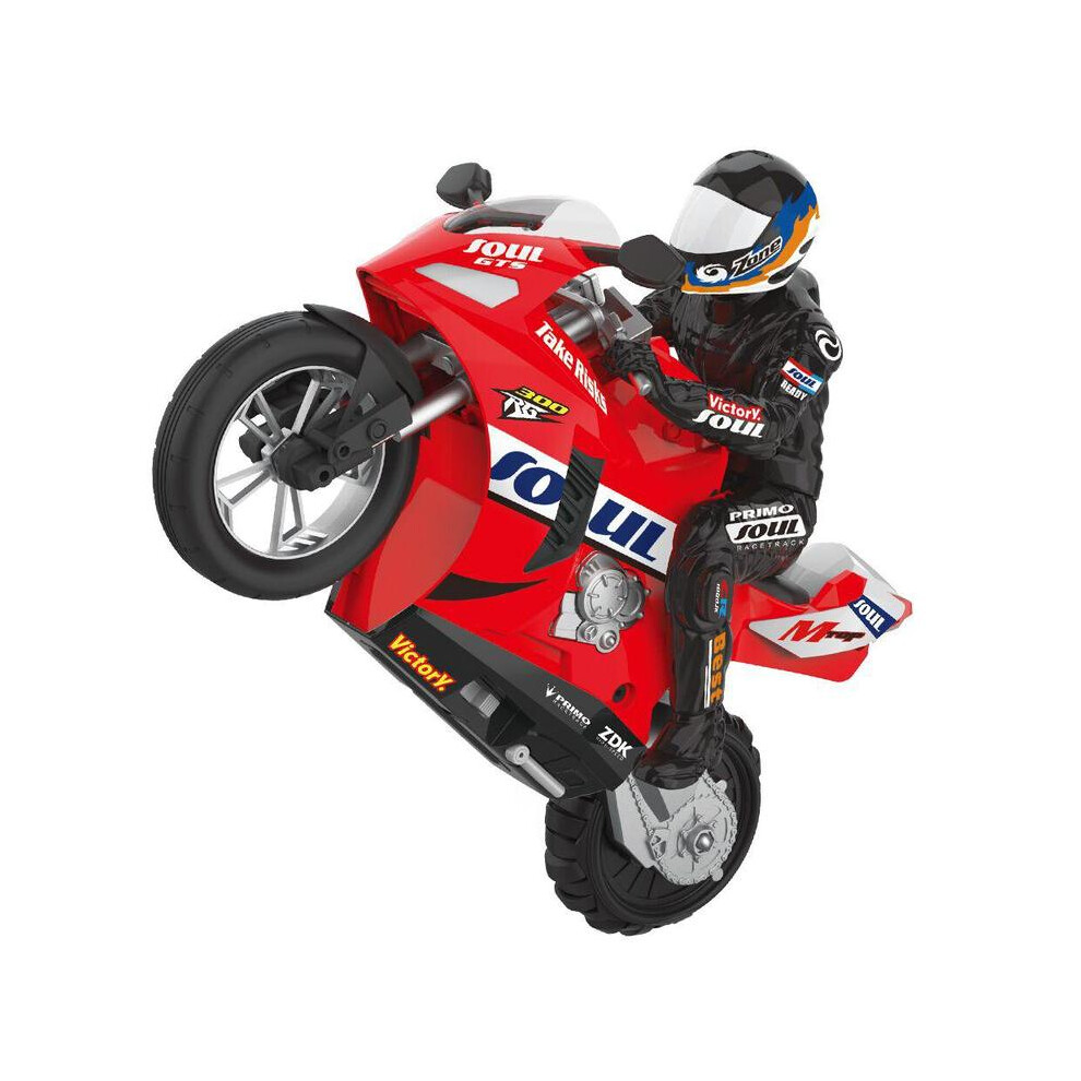 (Rouge)Mini Fashion HC-802 1:6 RC Voiture Télécommandée Moto Auto-Équilibrée Cascade Jouet Voiture Électrique