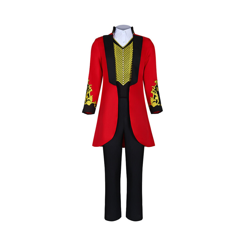 (Noir, S) Showman Le plus grand cosplay Pt Barnum Costume Tenue Halloween Uniforme Fête