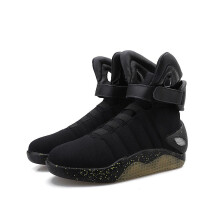 (Schwarz, EU40) To The Back Future Warrior Basketball-Sneaker, LED-Leuchtschuhe, Kostüm, Cosplay
