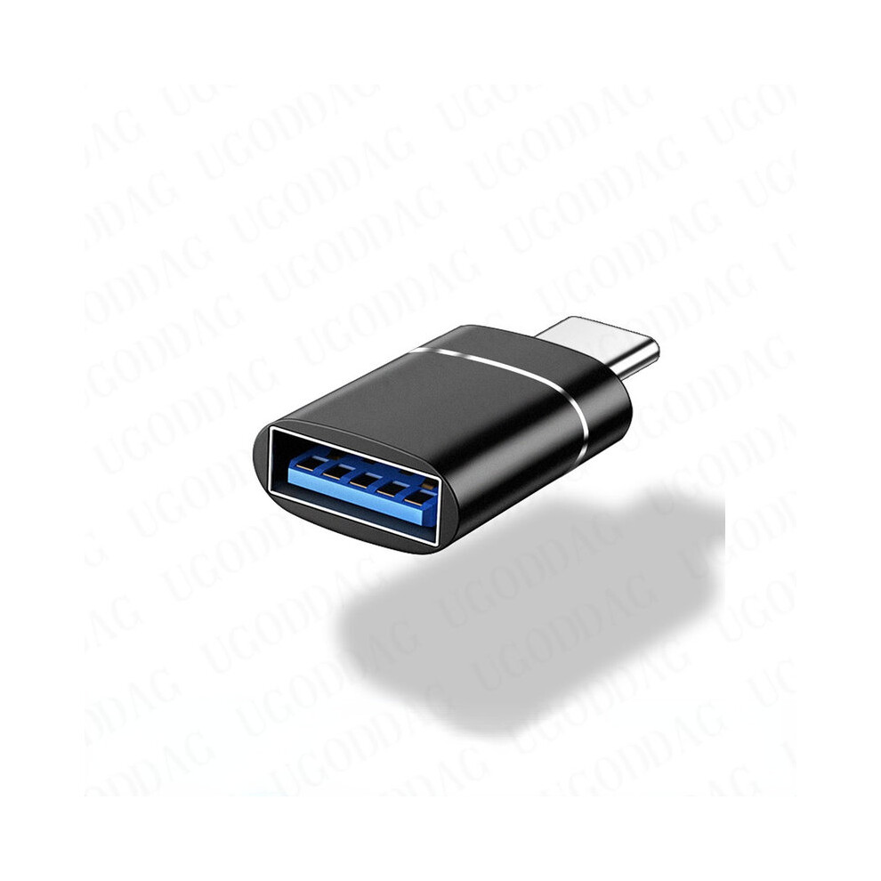 Adaptateur OTG Type C vers USB 3.0 (noir) Convertisseur USB C mâle vers USB femelle compatible MacBook